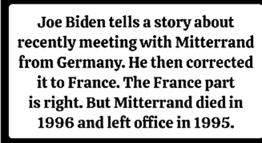 Biden is now talking with the Dead