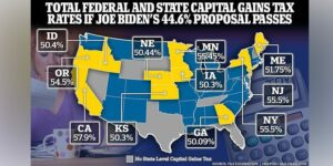 The eleven states facing 50% capital gains tax because of Biden